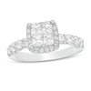 Thumbnail Image 1 of 1-5/8 CT. T.W. Princess-Cut Quad Diamond Frame Engagement Ring in 14K White Gold