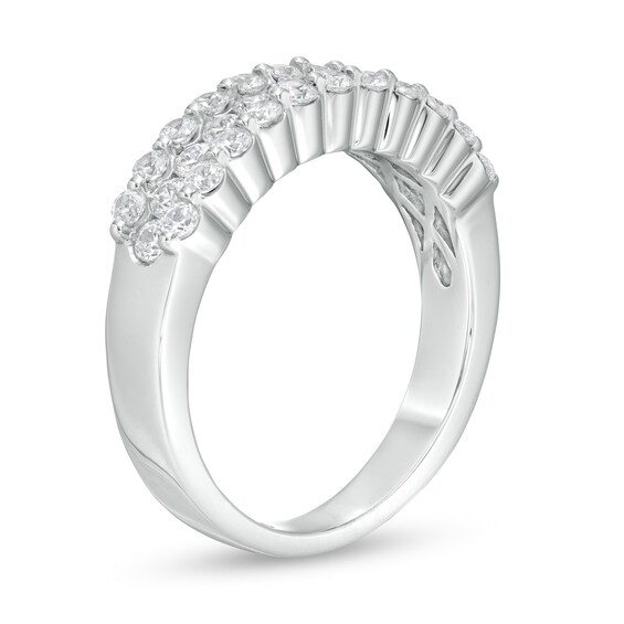 1 CT. T.w. Diamond Multi-Row Band in 14K White Gold