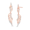 Thumbnail Image 0 of 1/4 CT. T.W. Diamond Wing Drop Earrings in 10K Rose Gold