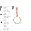 1/4 CT. T.W. Diamond Scatter Circle Drop Earrings in 10K Rose Gold