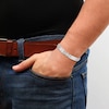 Thumbnail Image 2 of 1/3 CT. T.W. Diamond Double Row Link Bracelet in Stainless Steel - 8.5"