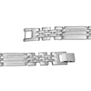 Thumbnail Image 3 of 1/3 CT. T.W. Diamond Double Row Link Bracelet in Stainless Steel - 8.5"