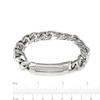 Thumbnail Image 3 of Men's 1/6 CT. T.W. Diamond Row ID Curb Chain Bracelet in Stainless Steel - 8.5"