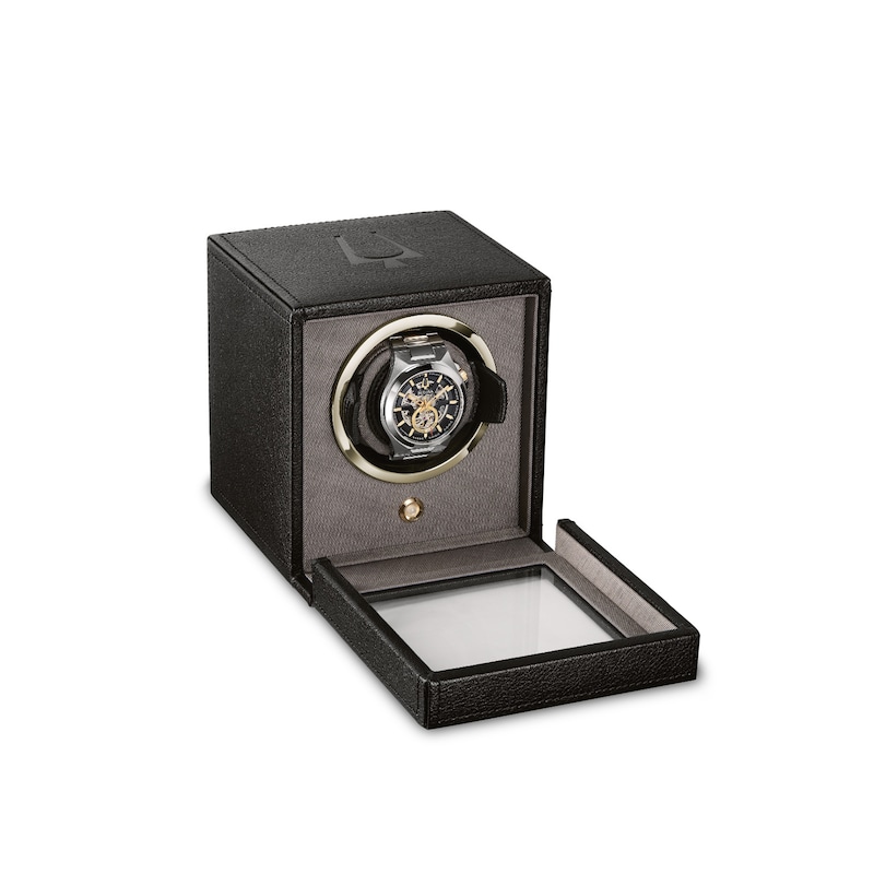 Main Image 2 of Black Leather Bulova Single Watch Winder (Model: BT107)