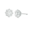 Thumbnail Image 1 of 1 CT. T.W. Diamond Flower Frame Stud Earrings in 10K White Gold