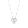 Thumbnail Image 1 of 1/8 CT. T.W. Composite Diamond Heart Frame Pendant in Sterling Silver