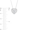 Thumbnail Image 3 of 1/8 CT. T.W. Composite Diamond Heart Frame Pendant in Sterling Silver
