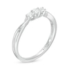 Thumbnail Image 3 of 1/5 CT. T.W. Diamond Past Present Future® Crossover Shank Ring in 10K White Gold