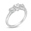 Thumbnail Image 3 of 1/8 CT. T.W. Diamond Three Stone Heart Frame Promise Ring in Sterling Silver