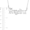 Thumbnail Image 1 of Textured Old English Name Necklace in Sterling Silver (1 Line)