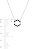 Thumbnail Image 3 of 1/6 CT. T.W. Enhanced Black and White Diamond Hexagon Necklace in Sterling Silver
