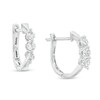 Thumbnail Image 1 of 1/2 CT. T.W. Diamond Past Present Future® Hoop Earrings in 10K White Gold