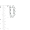 1/2 CT. T.W. Diamond Past Present Future® Hoop Earrings in 10K White Gold