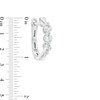 Thumbnail Image 3 of 1/2 CT. T.W. Diamond Past Present Future® Hoop Earrings in 10K White Gold