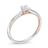 Thumbnail Image 2 of 1/5 CT. Diamond Solitaire Vintage-Style Engagement Ring in 14K Two-Tone Gold (I/I2)