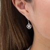 Diamond Accent Solitaire Celtic Knot Drop Earrings in Sterling Silver