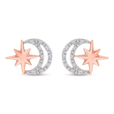 Daiky Rose Gold Plated Pearl Unique Irregular Star Shaped Earring 
