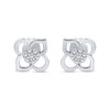 Thumbnail Image 2 of 1/15 CT. T.W. Composite Diamond Flower Stud Earrings in Sterling Silver