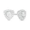 Thumbnail Image 1 of 3/8 CT. T.W. Diamond Trillion Frame Stud Earrings in 10K White Gold