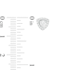 Thumbnail Image 3 of 3/8 CT. T.W. Diamond Trillion Frame Stud Earrings in 10K White Gold
