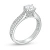 Thumbnail Image 3 of 1 CT. T.W. Diamond Double Row Vintage-Style Engagement Ring in 14K White Gold