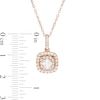 Thumbnail Image 2 of 5/8 CT. T.W. Diamond Double Cushion Frame Pendant in 14K Rose Gold