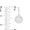 Thumbnail Image 2 of 1 CT. T.W. Diamond Double Frame Drop Earrings in 14K White Gold