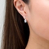5/8 CT. T.W. Emerald-Cut Diamond Frame Drop Earrings in 14K White Gold