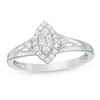 Thumbnail Image 1 of 1/4 CT. T.W. Baguette and Round Composite Diamond Marquise Frame Split Shank Ring in 10K White Gold