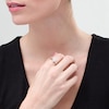 Thumbnail Image 2 of 1/4 CT. T.W. Baguette and Round Composite Diamond Marquise Frame Split Shank Ring in 10K White Gold