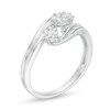 Thumbnail Image 3 of 1/5 CT. T.W. Composite Diamond Three Stone Bypass Ring in 10K White Gold