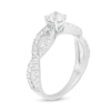 1 CT. T.W. Diamond Infinity Twist Shank Engagement Ring in 10K White Gold