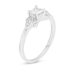 3/8 CT. T.W. Princess-Cut Diamond Tri-Sides Engagement Ring in 10K White Gold