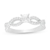 Thumbnail Image 1 of 1/2 CT. T.W. Princess-Cut Diamond Infinity Twist Shank Engagement Ring in 10K White Gold