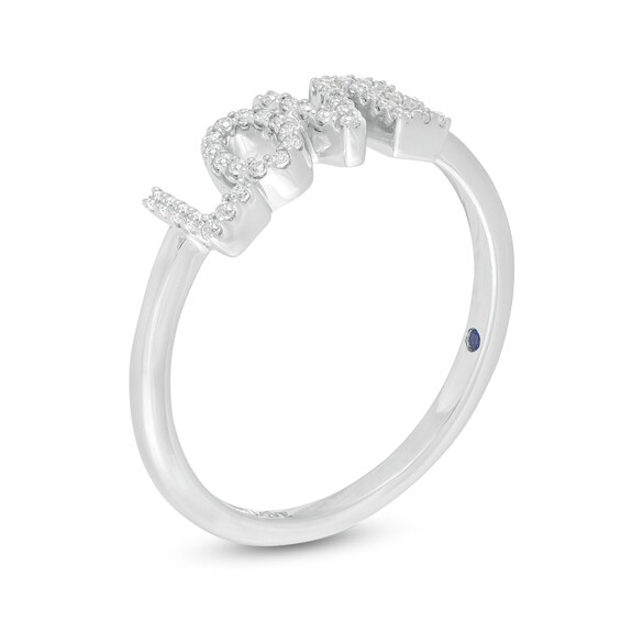Vera Wang Love Collection 1/10 CT. T.w. Diamond "Love" Ring in Sterling Silver