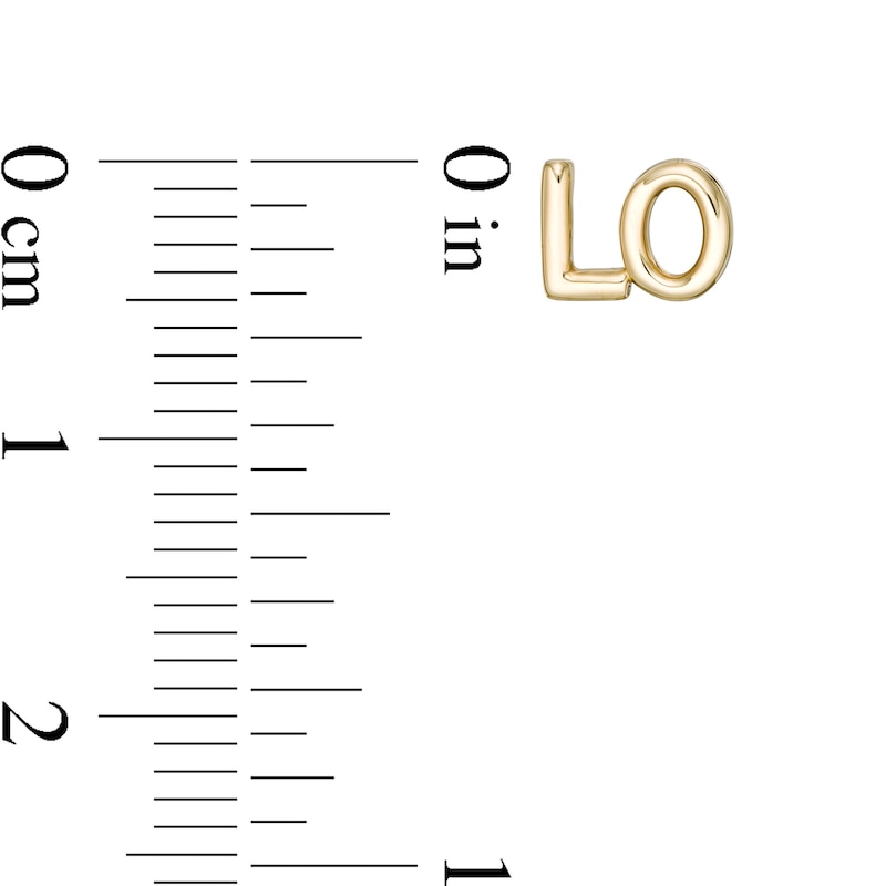 Main Image 3 of Vera Wang Love Collection Diamond Accent "LOVE" Mismatch Stud Earrings in 10K Gold