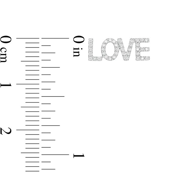 Vera Wang Love Collection 1/5 CT. T.W. Diamond "LOVE" Stud Earrings in Sterling Silver Vera Wang Love Collection 1/5 CT. T.W. Diamond "LOVE" Stud Earrings in Sterling Silver