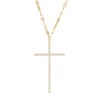 Thumbnail Image 1 of 1/8 CT. T.W. Diamond Cross Necklace in 10K Gold