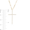 Thumbnail Image 3 of 1/8 CT. T.W. Diamond Cross Necklace in 10K Gold