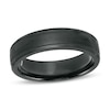 Thumbnail Image 1 of Men's 6.0mm Satin Comfort-Fit Band in Black Titanium