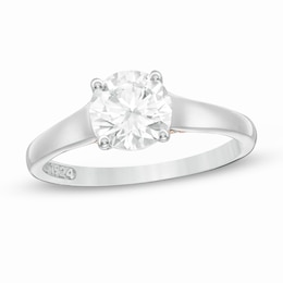 Zales Private Collection 1-5/8 CTW. Certified Diamond Engagement Ring in 14K Two-Tone Gold (F/I1)