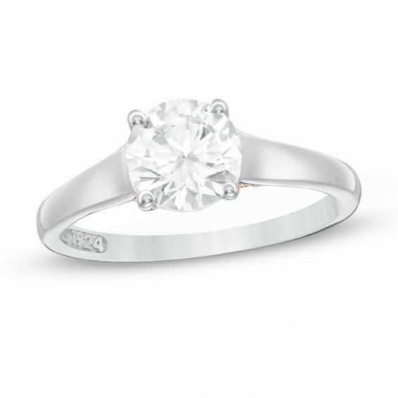 Zales Private Collection 1-5/8 Ctw. Certified Diamond Engagement Ring in 14K Two-Tone Gold (F/I1)