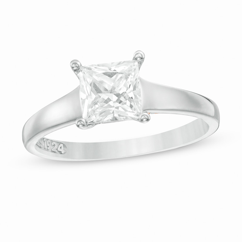 Zales Private Collection 1-5/8 CTW. Certified Princess-Cut Diamond 