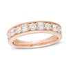 Thumbnail Image 1 of 3/4 CT. T.W. Baguette and Round Diamond Vintage-Style Anniversary Band in 10K Rose Gold