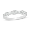 Thumbnail Image 1 of 3/8 CT. T.W. Baguette and Round Diamond Vintage-Style Band in 10K White Gold