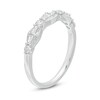 Thumbnail Image 3 of 3/8 CT. T.W. Baguette and Round Diamond Vintage-Style Band in 10K White Gold