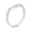 1/6 CT. T.W. Diamond Contour Vintage-Style Anniversary Band in 10K White Gold