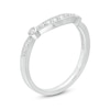 Thumbnail Image 3 of 1/6 CT. T.W. Diamond Contour Vintage-Style Anniversary Band in 10K White Gold