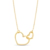 Interlocking Hearts Necklace in 14K Gold