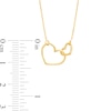 Thumbnail Image 4 of Interlocking Hearts Necklace in 14K Gold